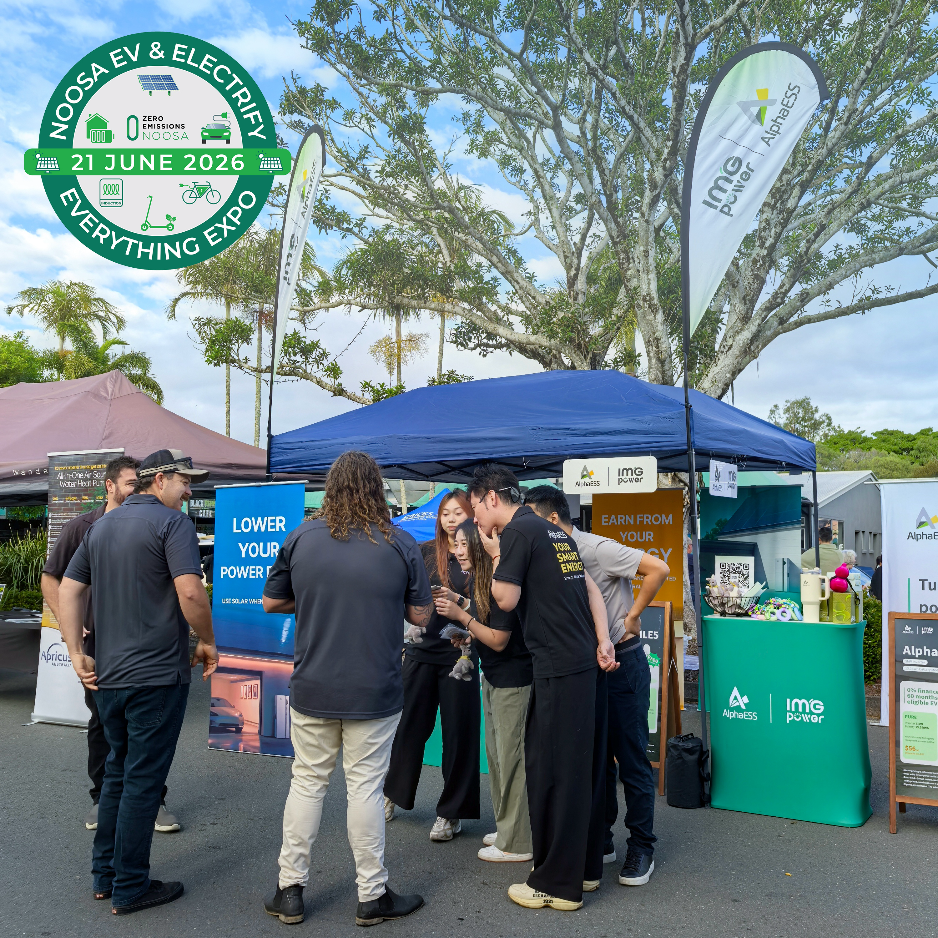 Noosa EV & Electrify Everything Expo installation case